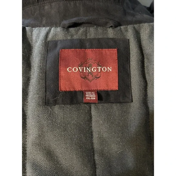 Covington Men's Jacket Size‎ XXL Black Full Zip Coat Outerwear - Picture 8 of 9